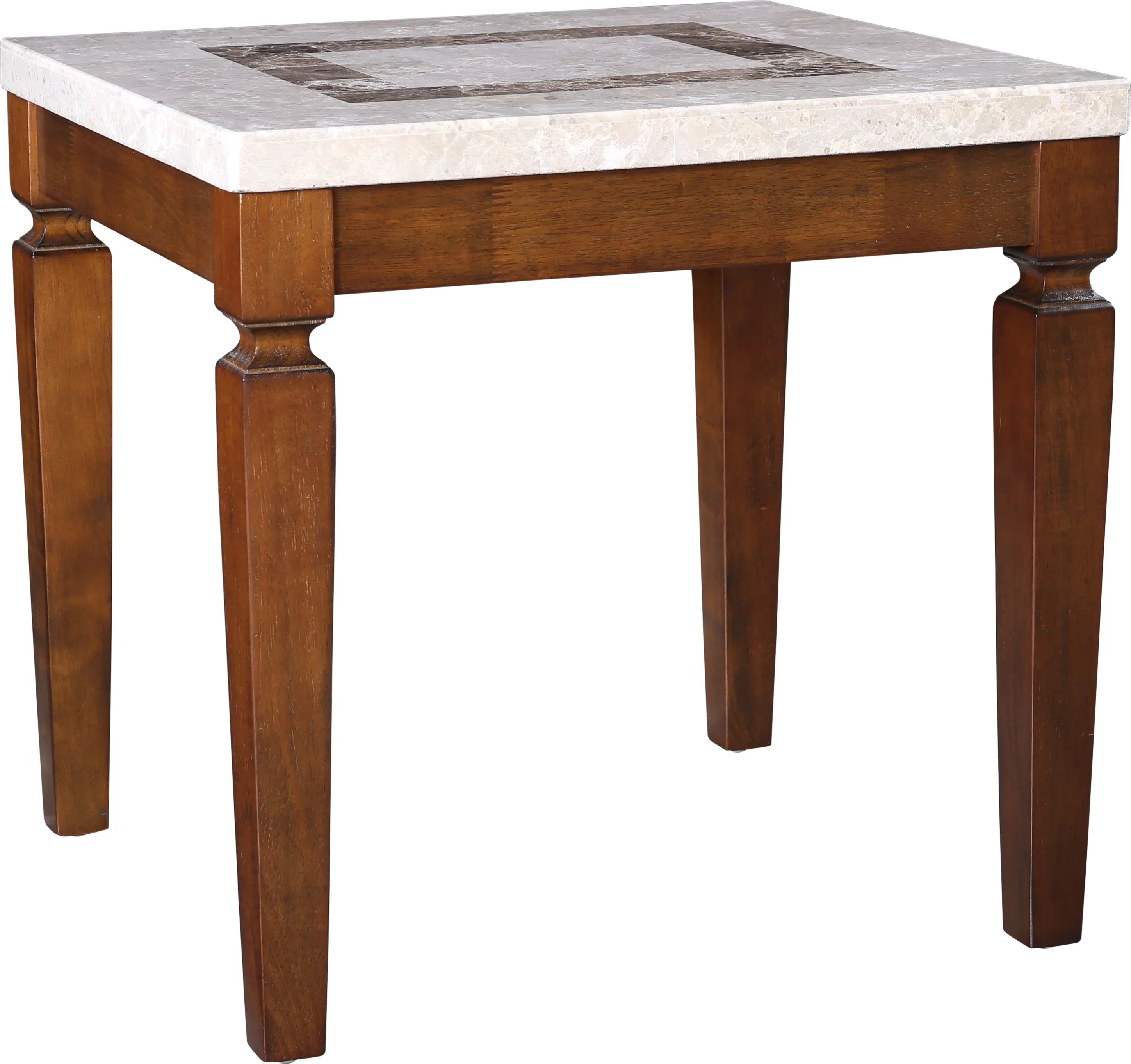 Bliss Marble Top Side Table in Beige Colour - HomeTown