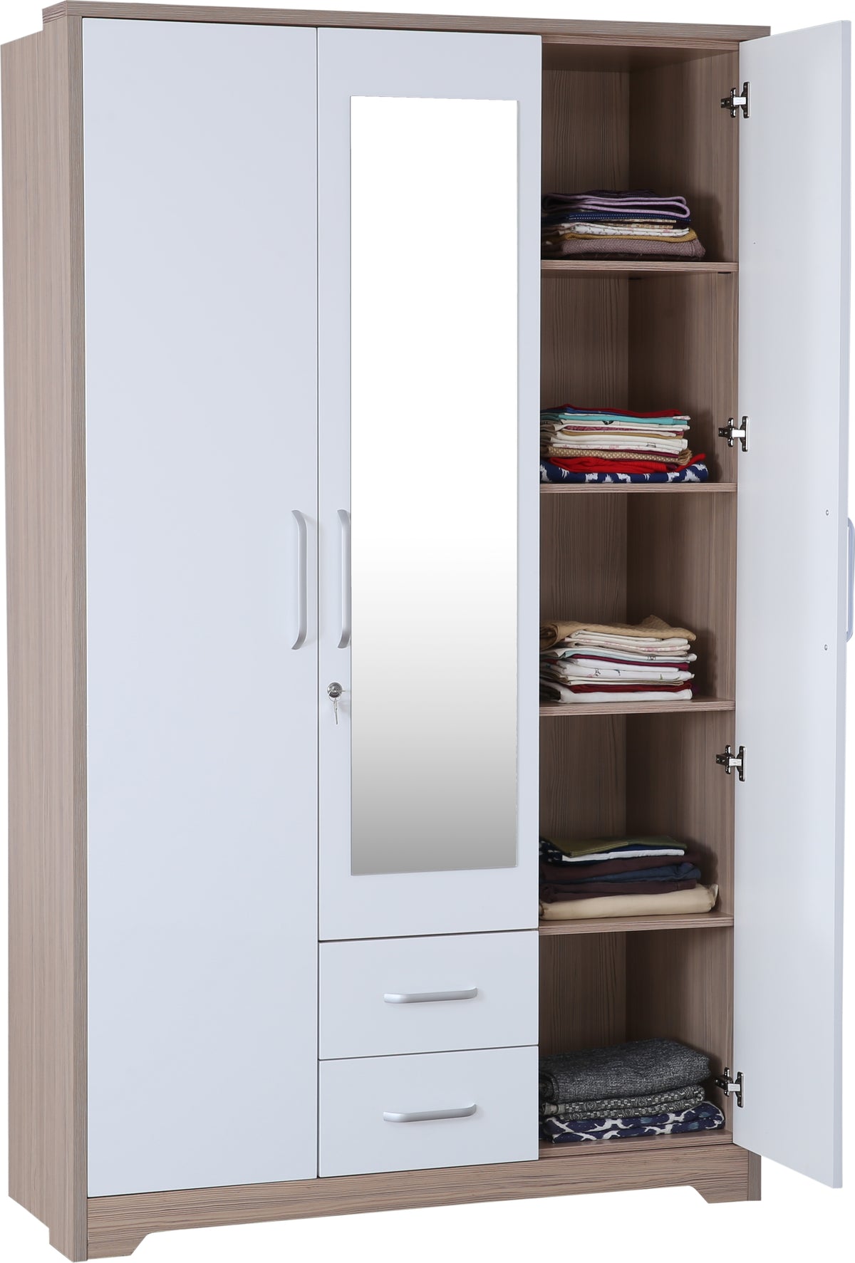 Ambra Three door Wardrobe in Oak Colour