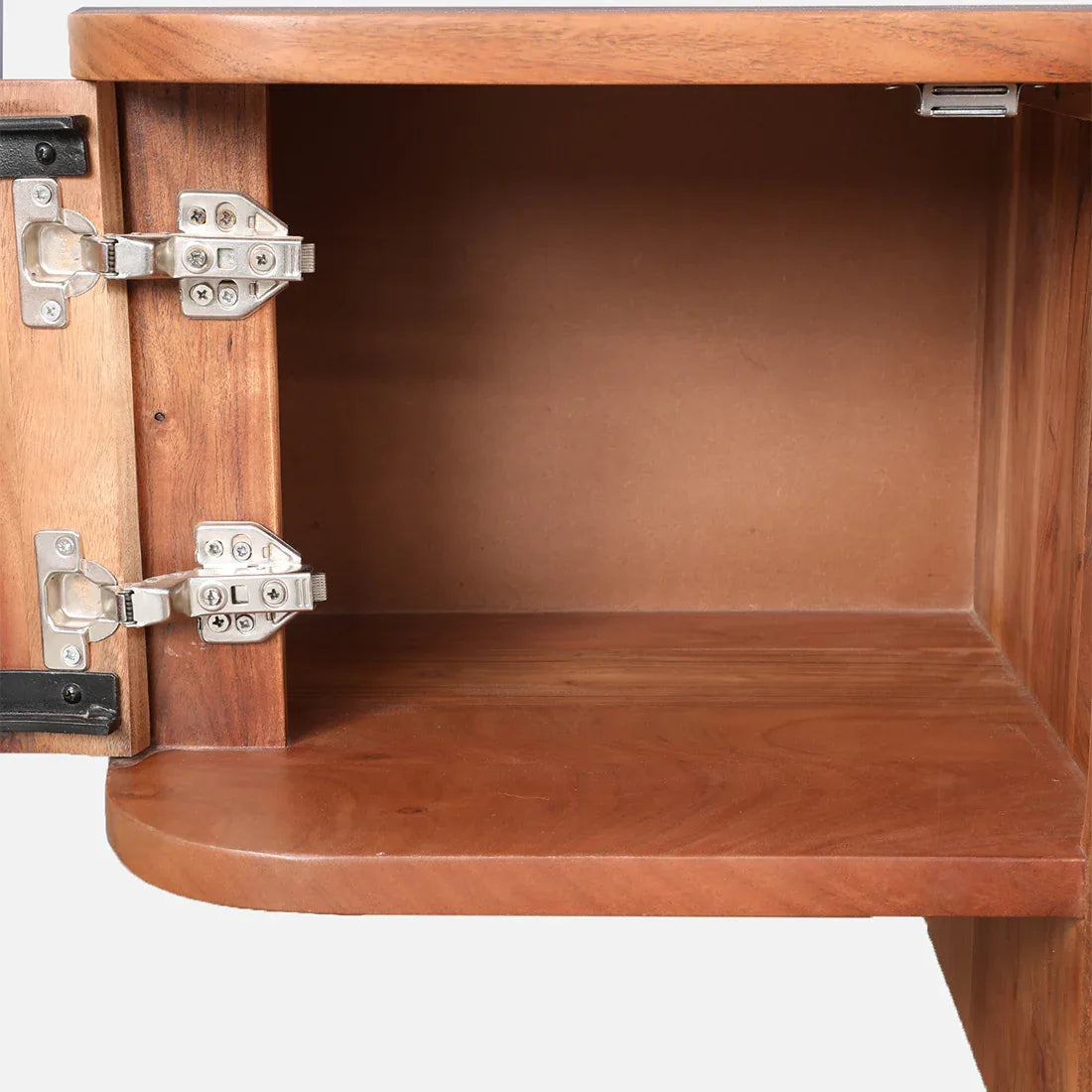 Haruki Acacia Wood Low Height Tv Unit in Teak Colour - HomeTown