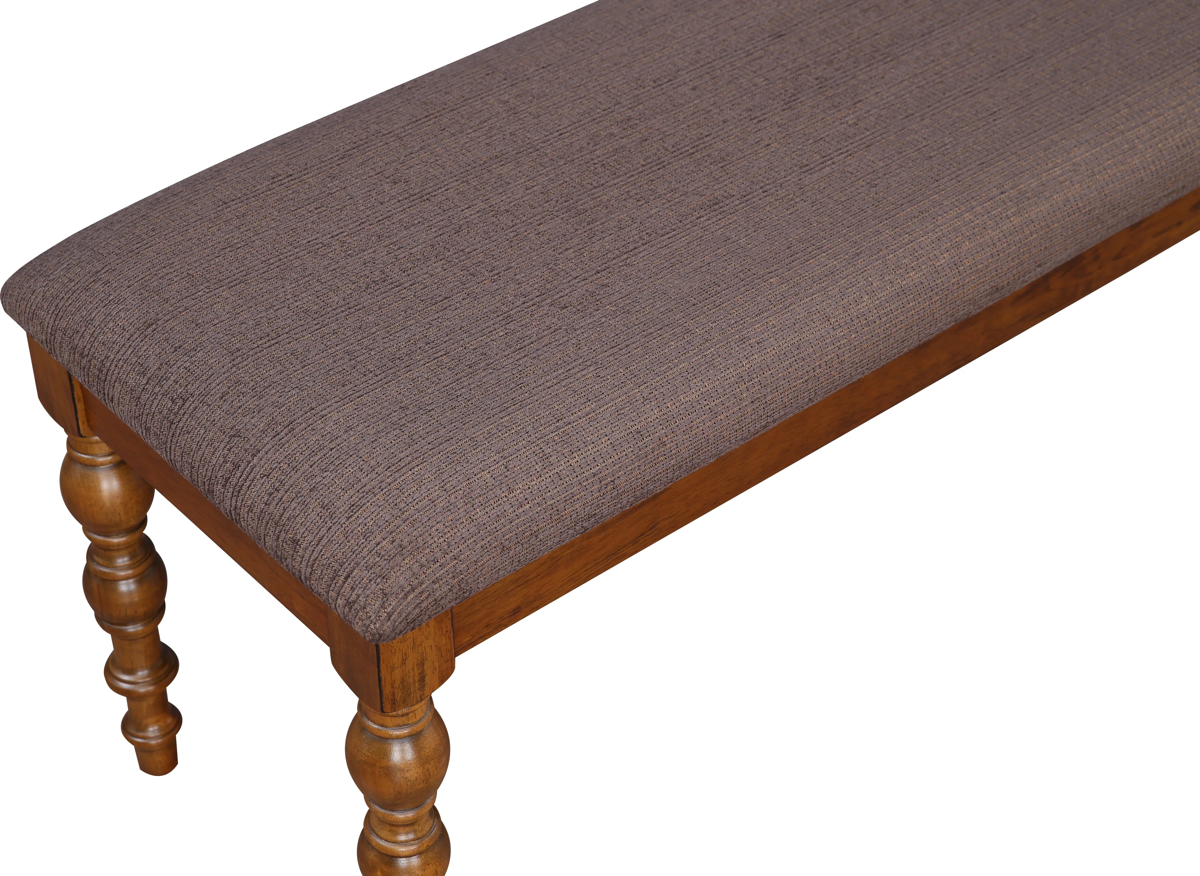 Tobago Solidwood Dining Bench for 6 Seater in Antique Walnut Colour - HomeTown