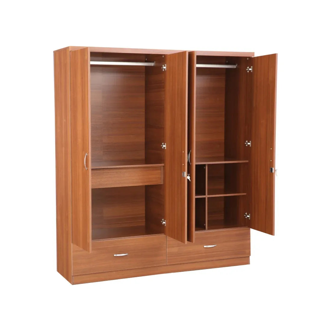 Ultima 4 door wardrobe in Walnut Finish - HomeTown