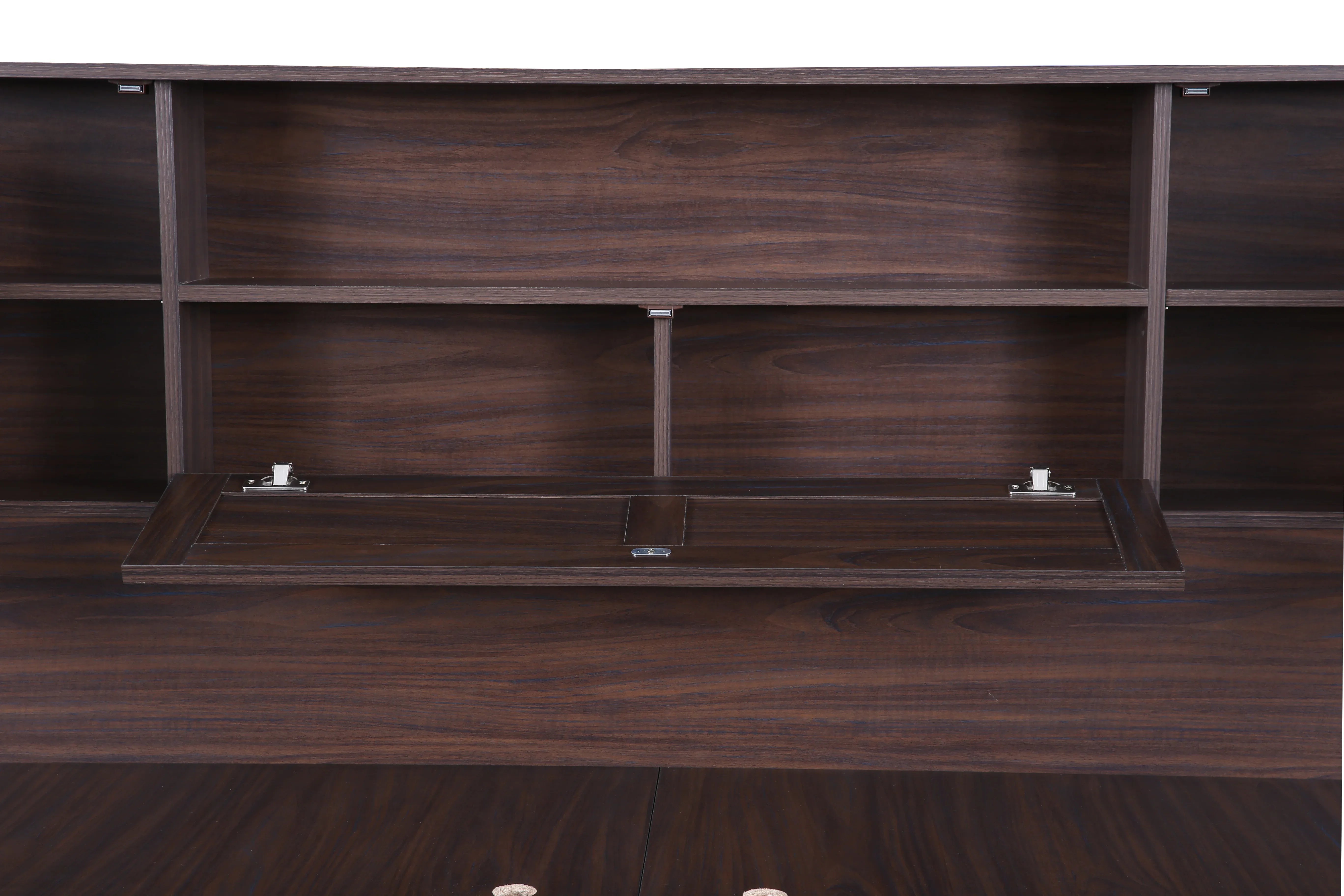 Bolton King Bed with Hydraulic storage in Walnut Colour - HomeTown