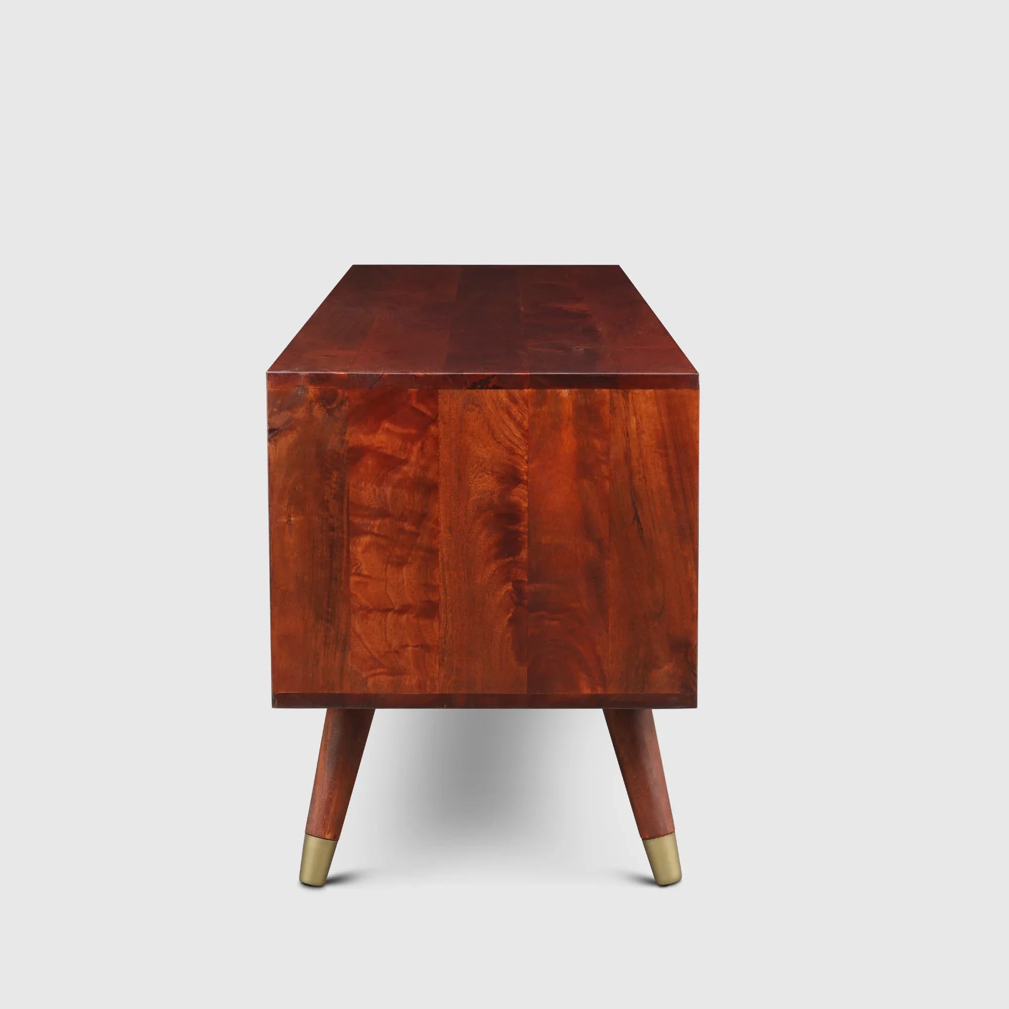 Phoolkari Full Height TV Unit in Honey Finish Colour - HomeTown