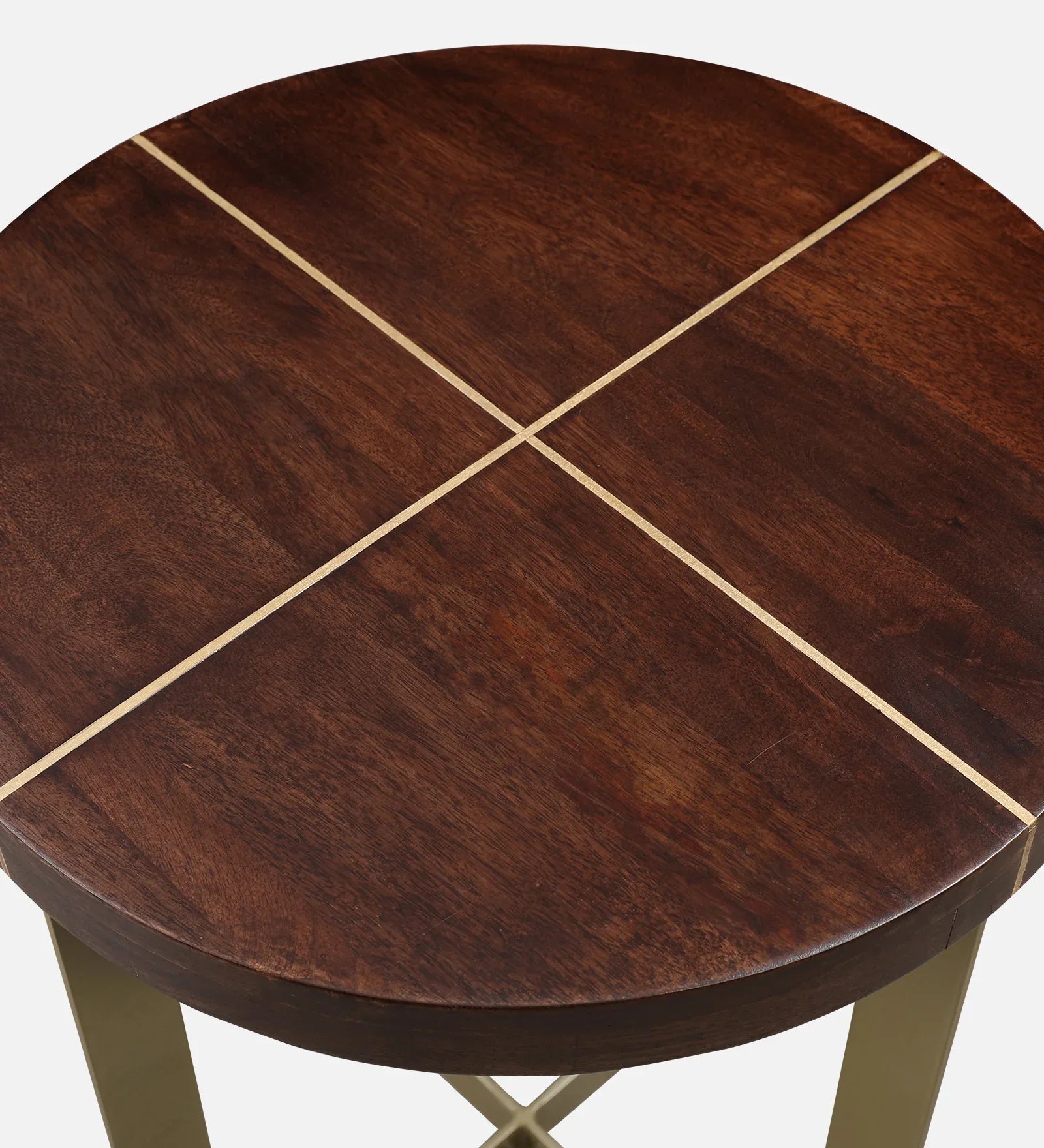 Augustin Solid Wood Side Table in Walnut Colour - HomeTown