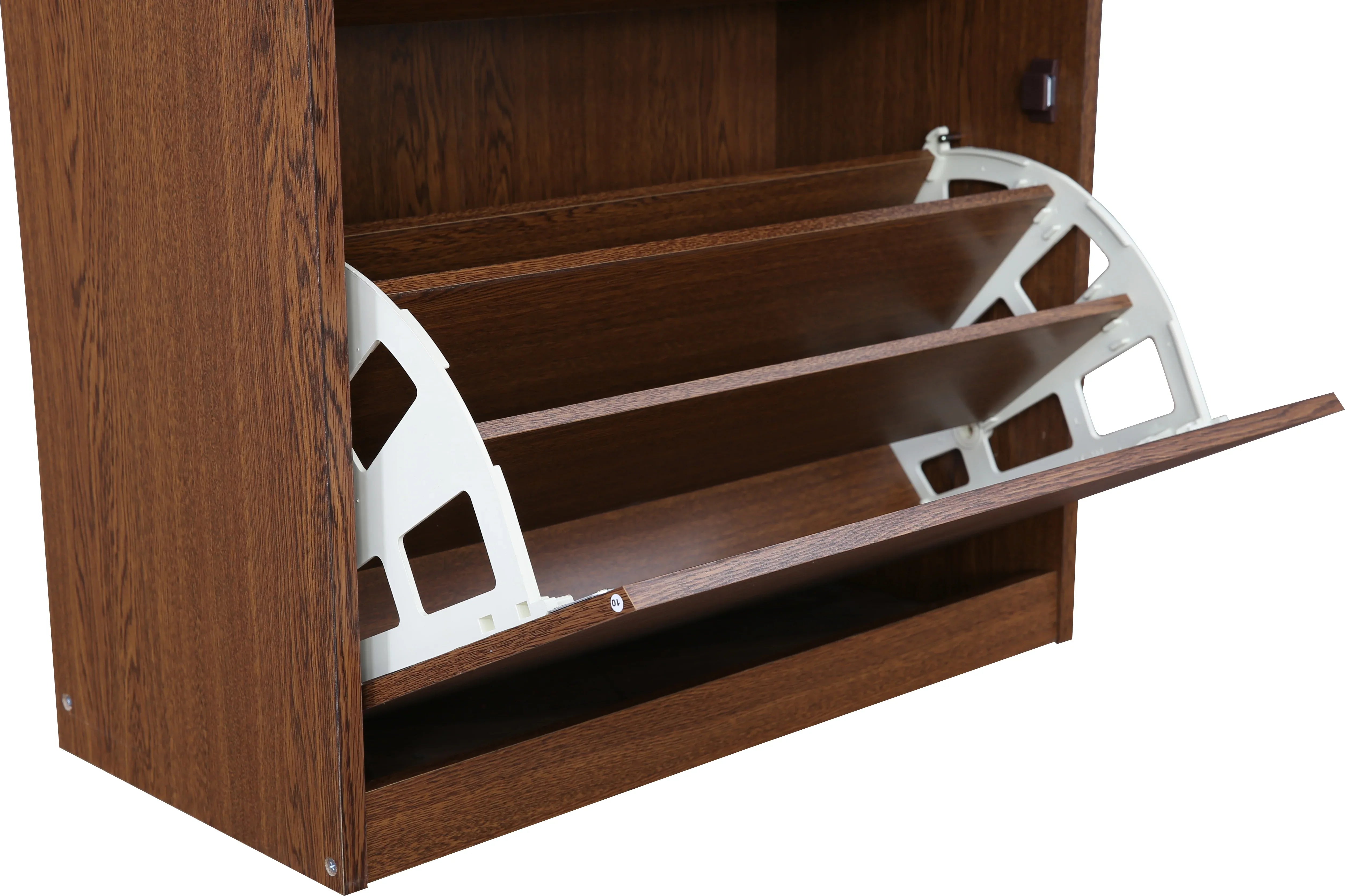 Alder Engineered Wood 3 tier Shoe Rack in Oak Colour - HomeTown
