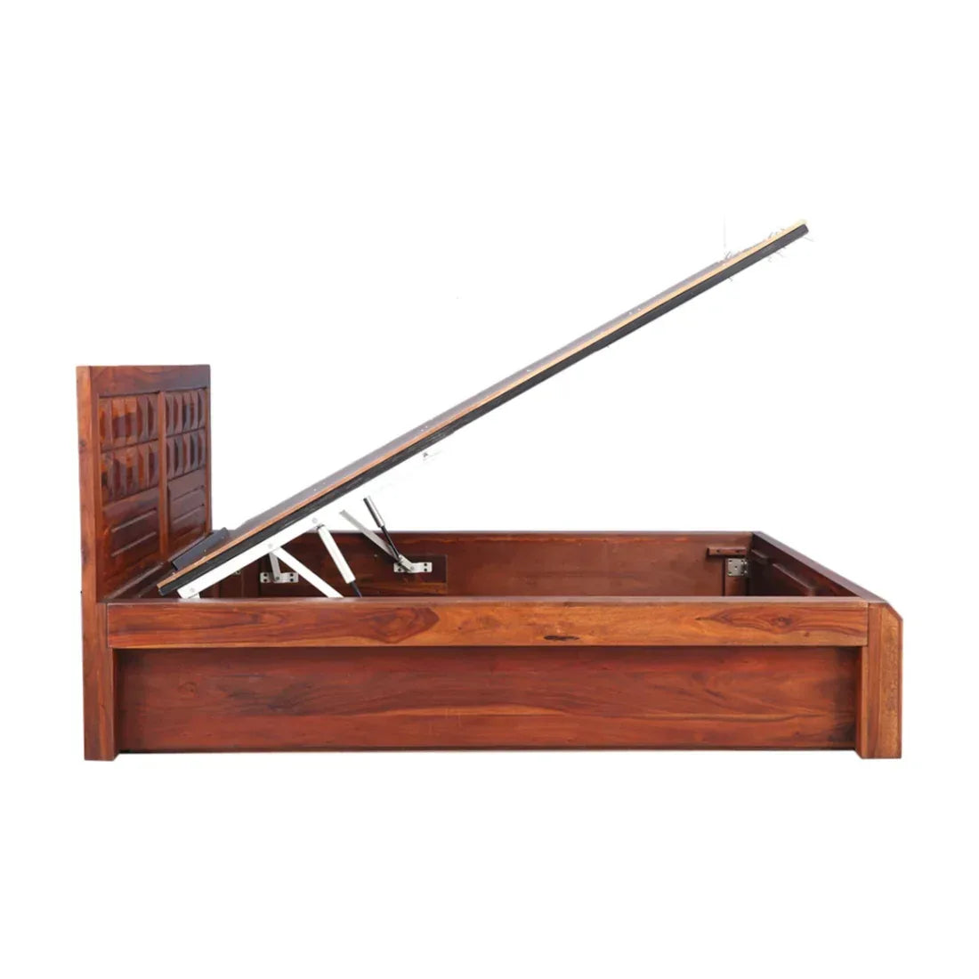 Woodrow Sheesham Wood (Rosewood) bed with storage in Honey Colour - HomeTown