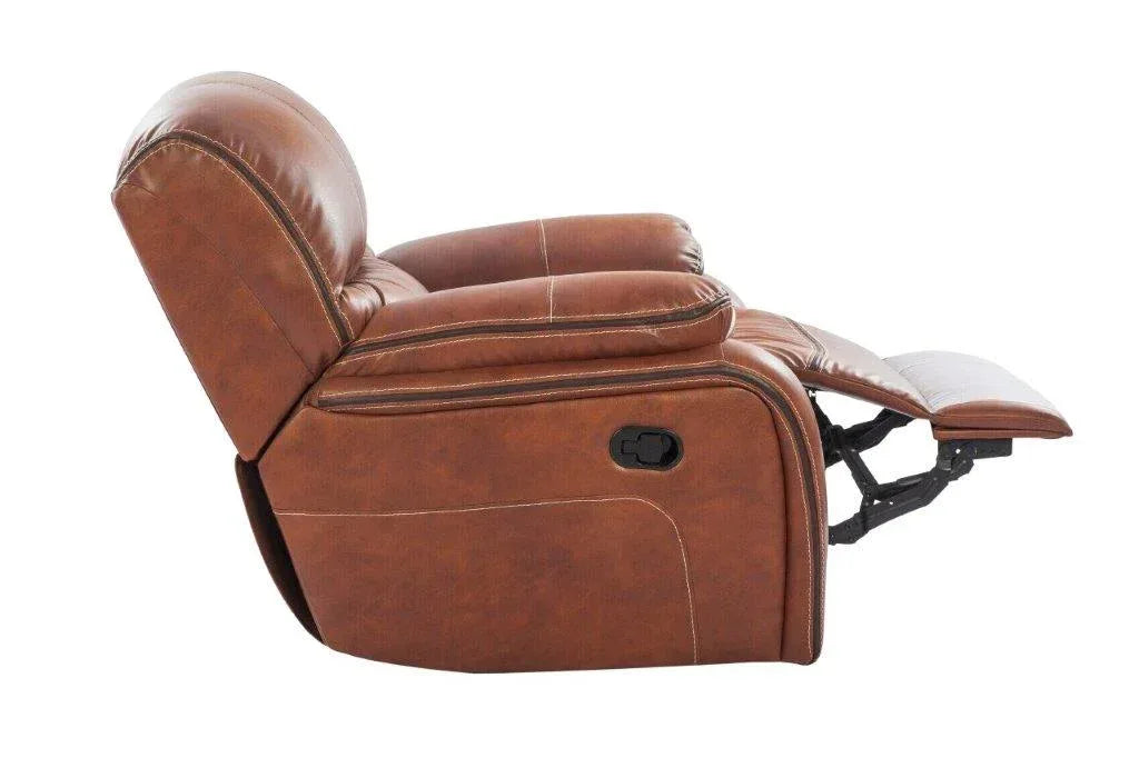 Tigris Leatherette Recliner In Brown Colour - HomeTown