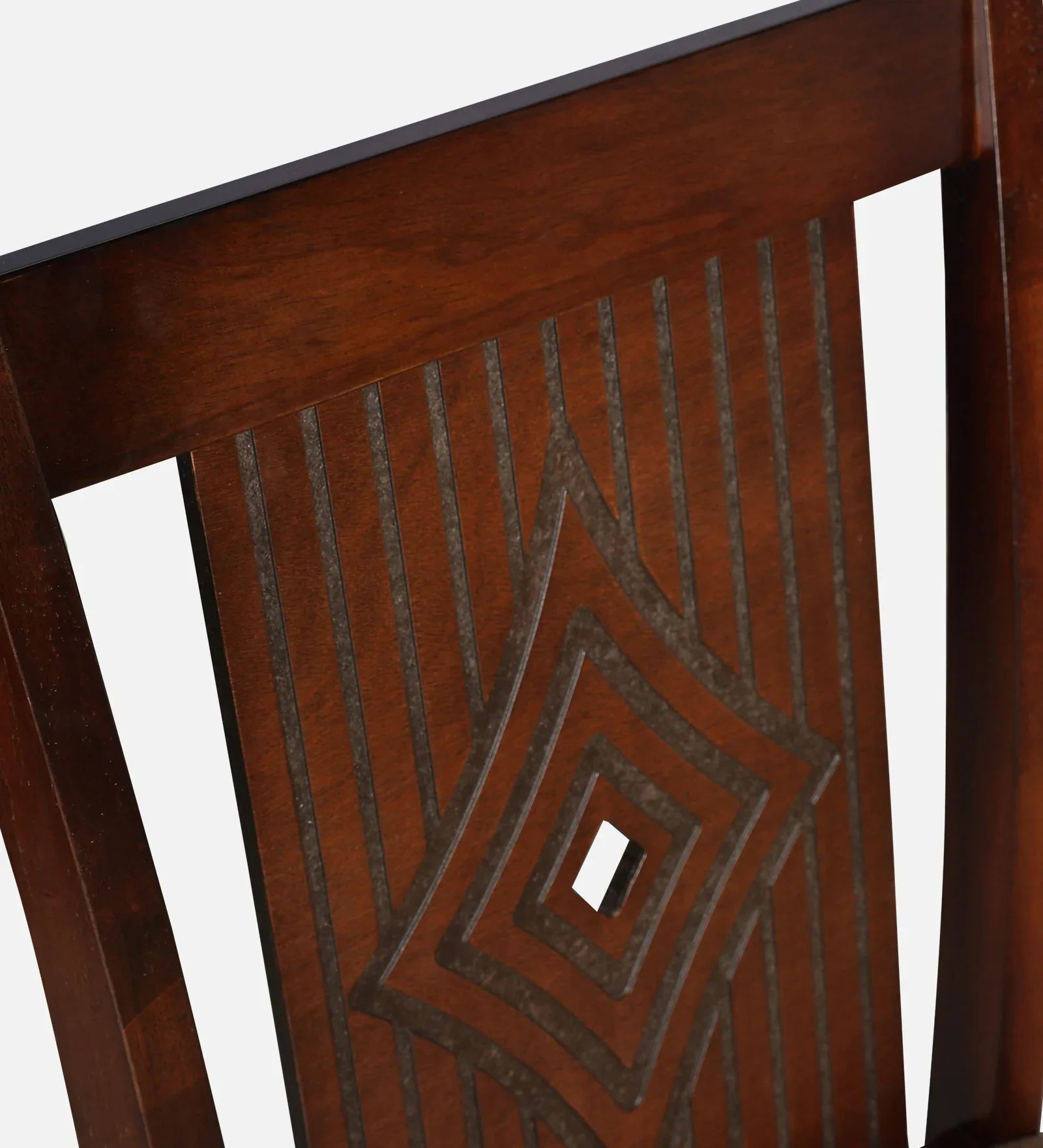 Aravali Rubber Wood Dining Chair Set Of 2 in Antique Cherry Colour - HomeTown