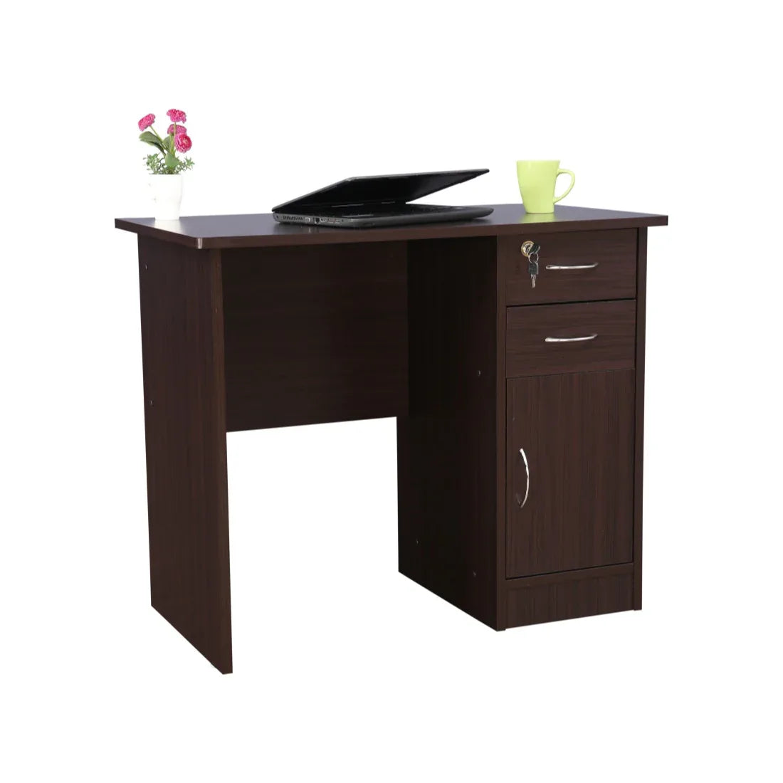 Simply Engineered Wood Study Table with 3 Drawer in Walnut Colour - HomeTown