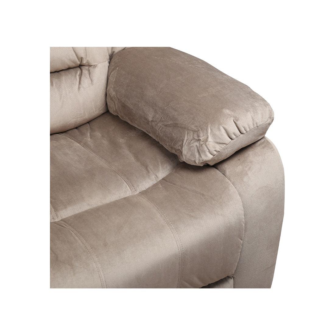 Bradford Fabric Three Seater Recliner in Beige Colour - HomeTown