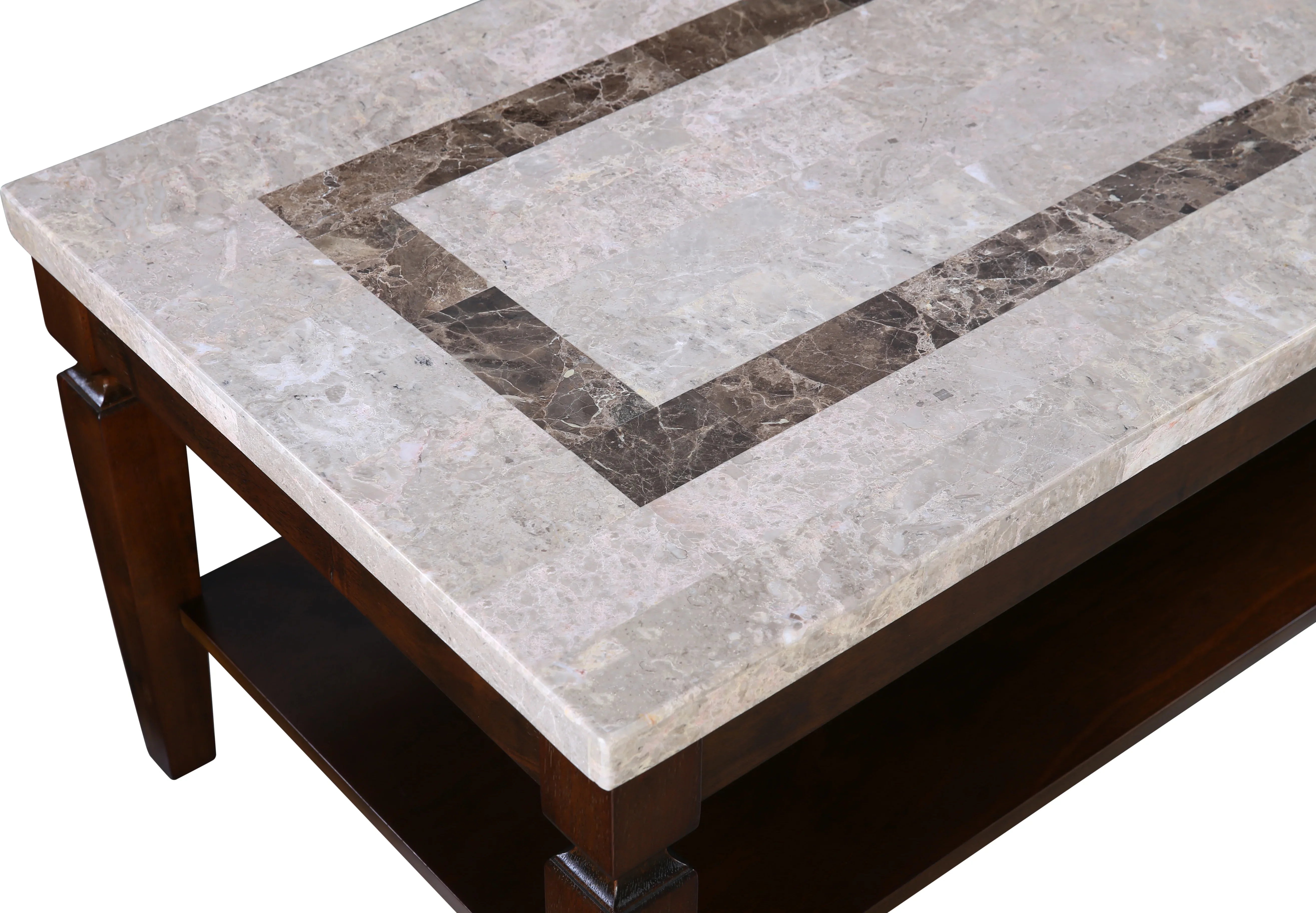 Bliss Marble Top Center Table in Beige Colour - HomeTown