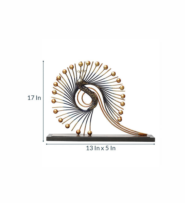 Vedas F Modern Peacock Table Decor dimensions