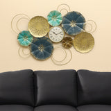 Vedas F Akoko Round Wall Decor with Clock