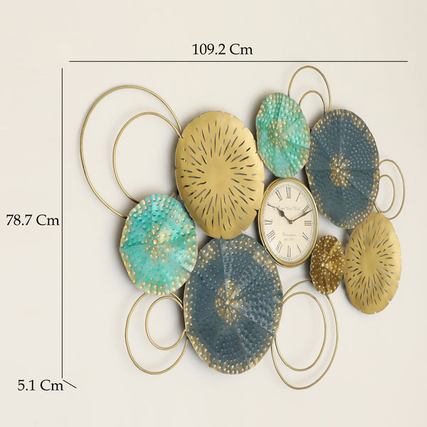 Vedas F Akoko Round Wall Decor with Clock dimensions