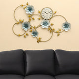 Vedas W Waterhouse Flower Wall Decor with Clock