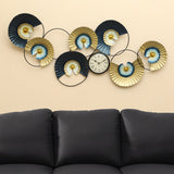 Vedas W Levan Abstract Circle Wall Decor with Clock