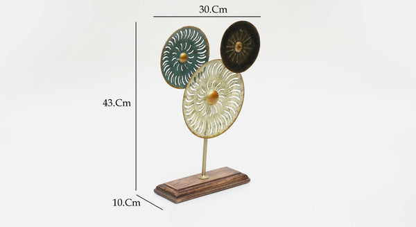Vedas F Lofty 3 Circle Table Decor dimensions