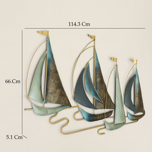 Vedas W Neptune Boat Wall Decor dimensions
