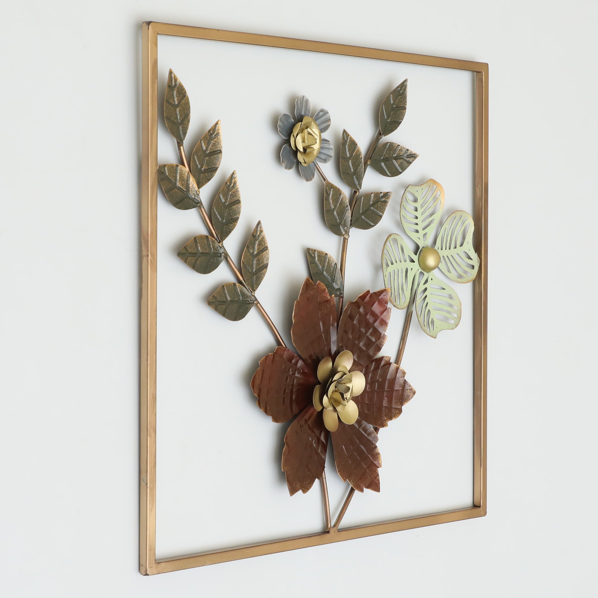 Vedas W-Lekha Square Flower Wall Hanging