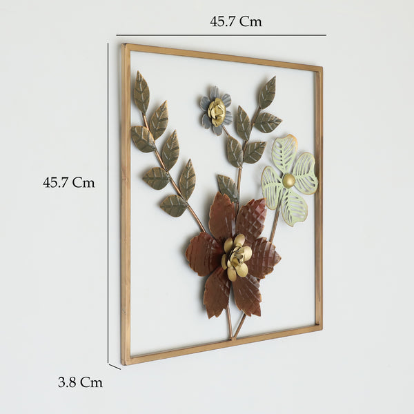 Vedas W Lekha Square Flower Wall Hanging dimensions