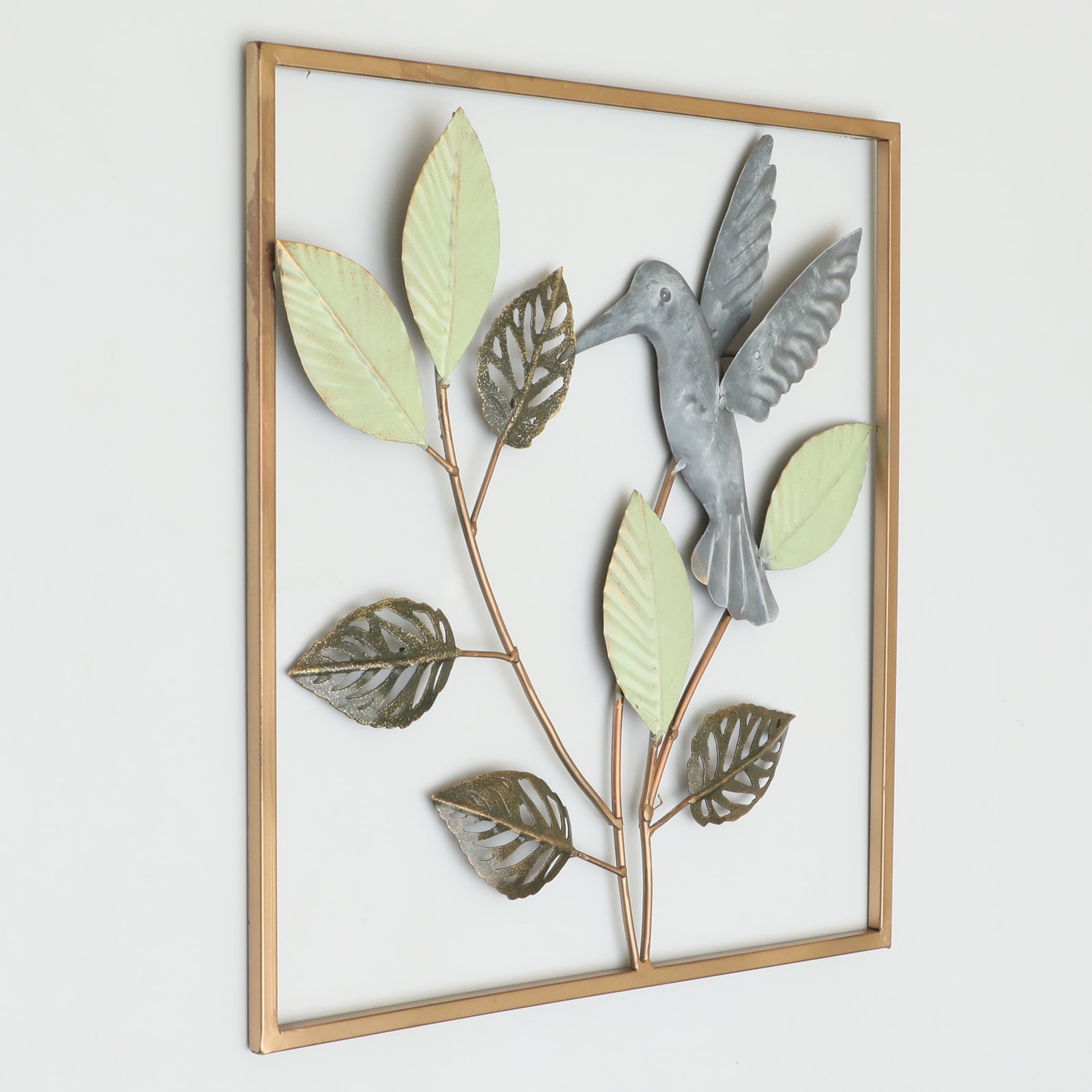 Vedas W-Usha Square Tree on Leaf Wall Hanging