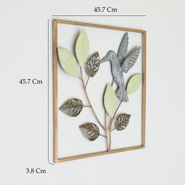Vedas W Usha Square Tree On Leaf Wall Hanging dimensions
