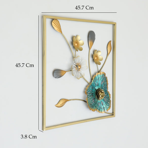 Vedas W Zoya Square Flower Wall Hanging dimensions