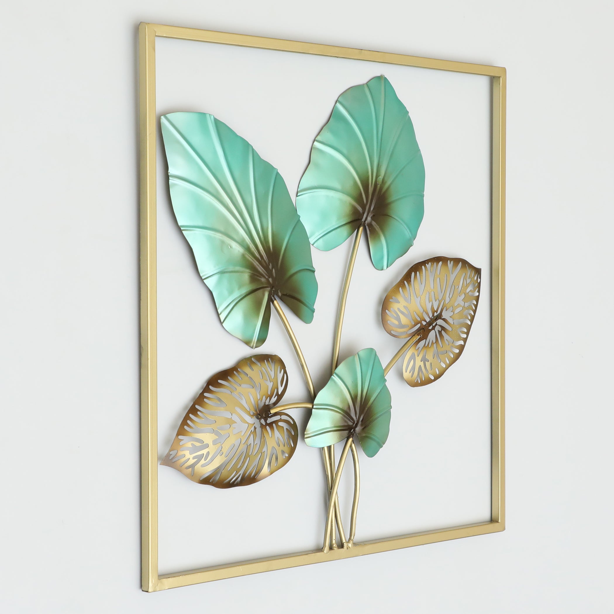 Vedas W-Anika Square Leafs Wall Hanging