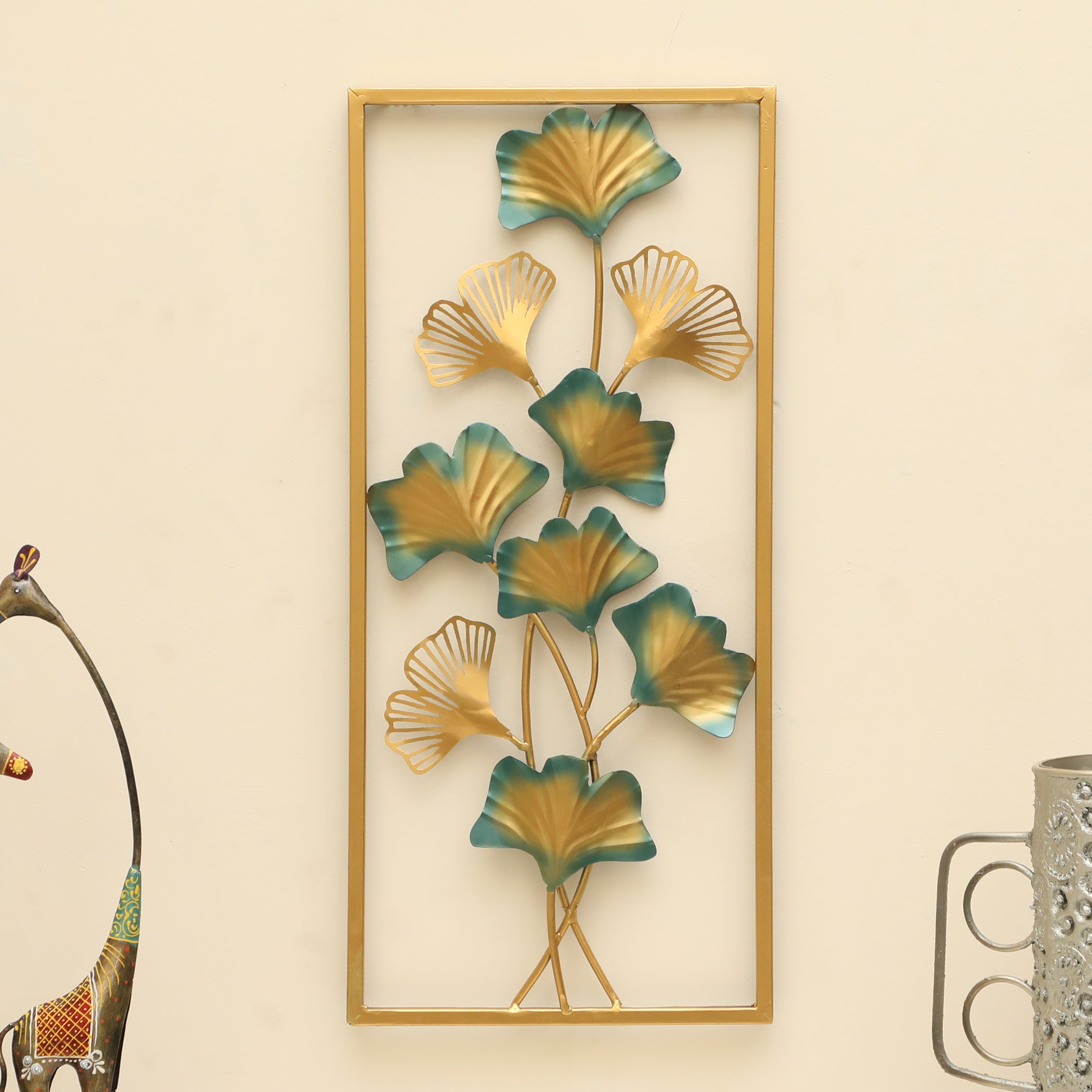 Vedas W-Anuja Rectangular Ginko Wall Hanging