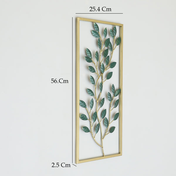 Vedas W Daksh Rectangular Leaf Wall Hanging dimensions