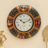 Vedas C Srinika Handpainted Wooden Wall Clock with Dial