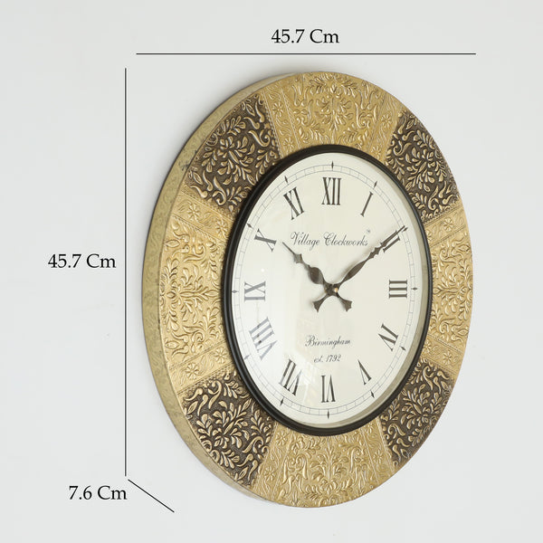Vedas Yarra Heritage Wooden Wall Clock with Dial - Best Wall Clock for Home dimensions