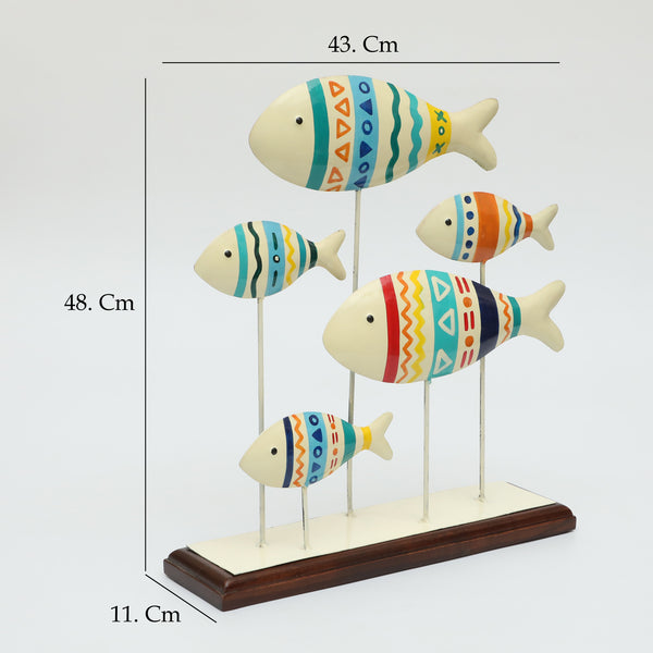 Vedas F Suki Fishes Table Decor dimensions