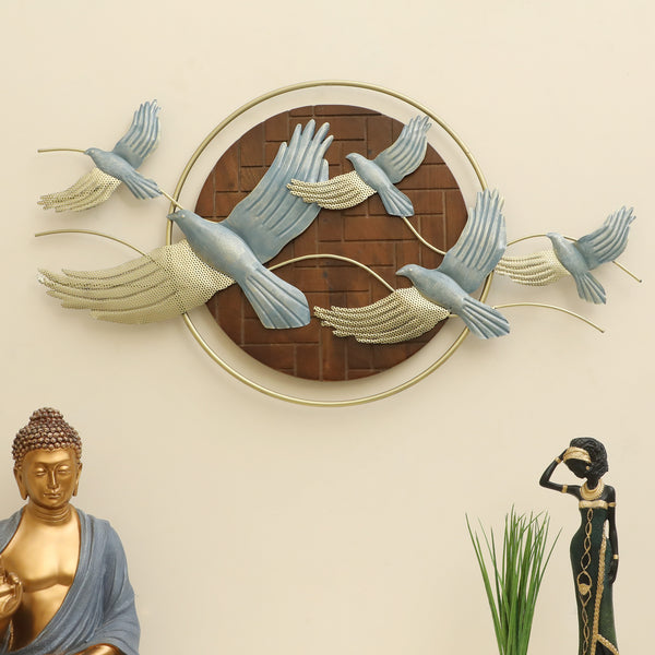 Vedas W-Bailey Flying Bird on Wooden Frame Wall Decor dimensions