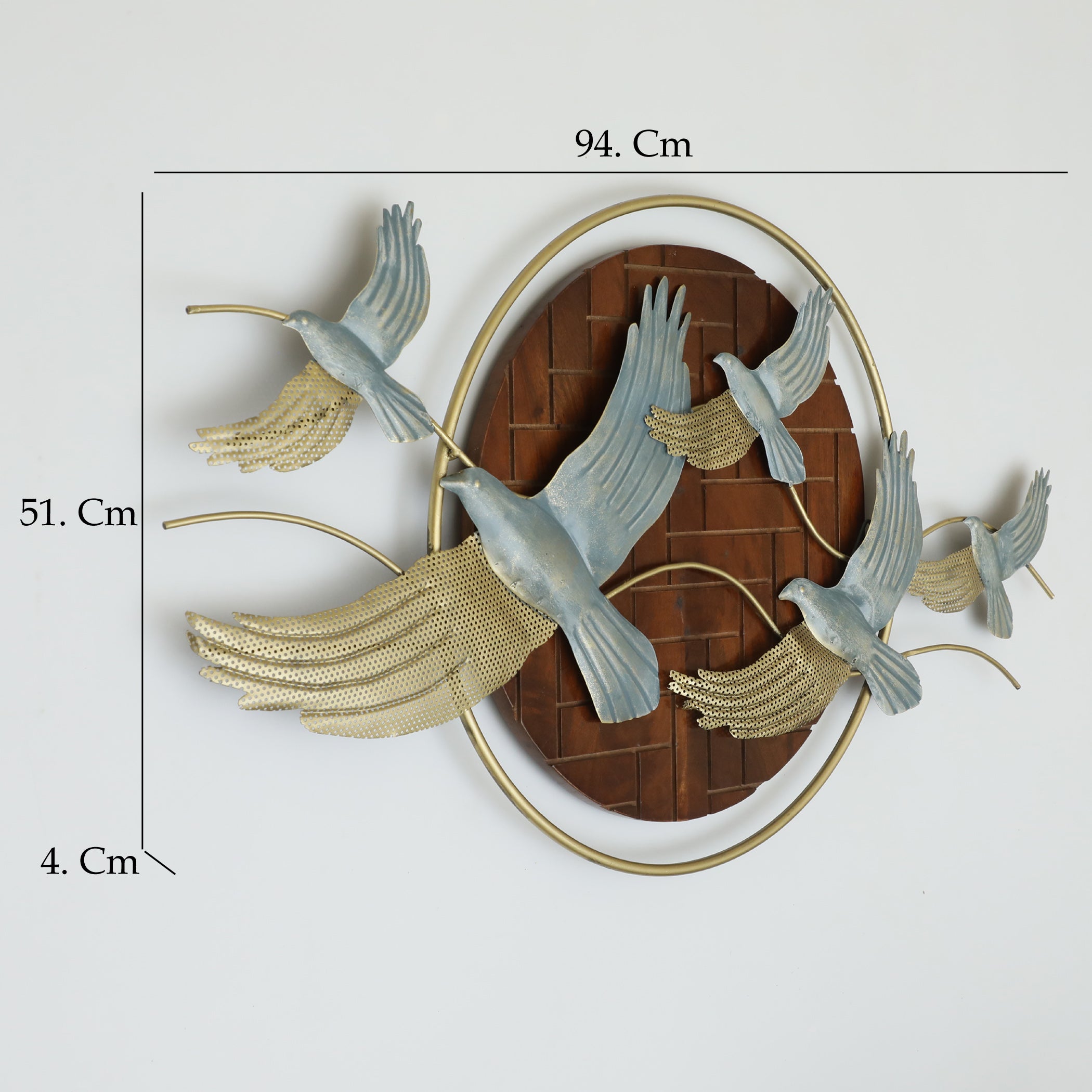Vedas W-Bailey Flying Bird on Wooden Frame Wall Decor