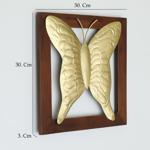 Vedas W Remi Butteyfly of Wooden Frame Wall Decor dimensions