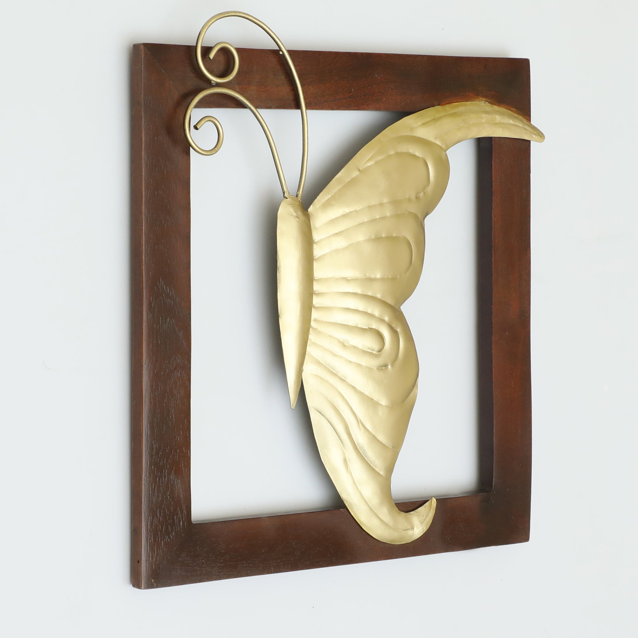 Vedas W-Arya Right Butterfly Wooden Frame Wall Decor