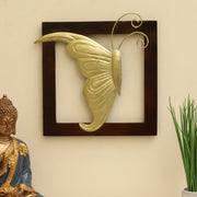 Vedas W-Arya Left Butterfly Wooden Frame Wall Decor