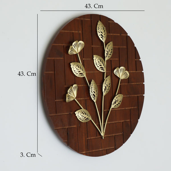 Vedas W Arkar Leaf Wall Decor On Wood dimensions
