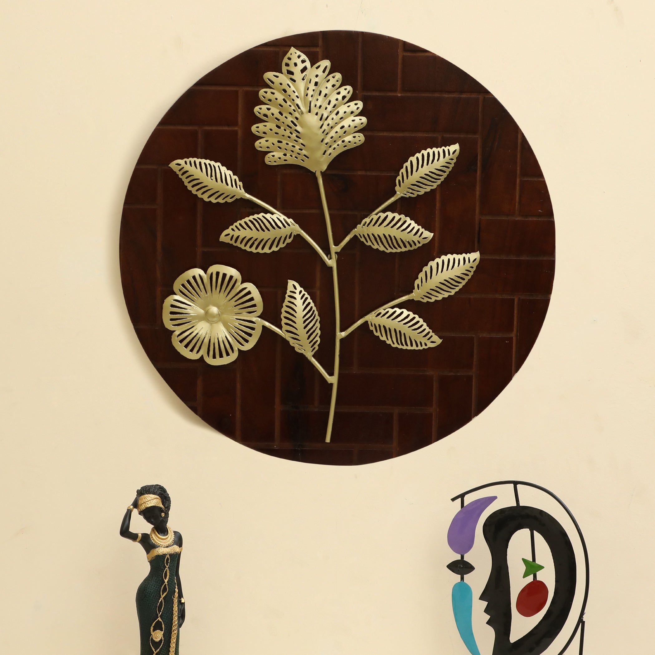 Vedas W-Asahi Leaf Wall Decor on Wood