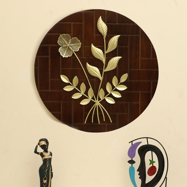 Vedas W-Banyu Leaf Wall Decor on Board dimensions