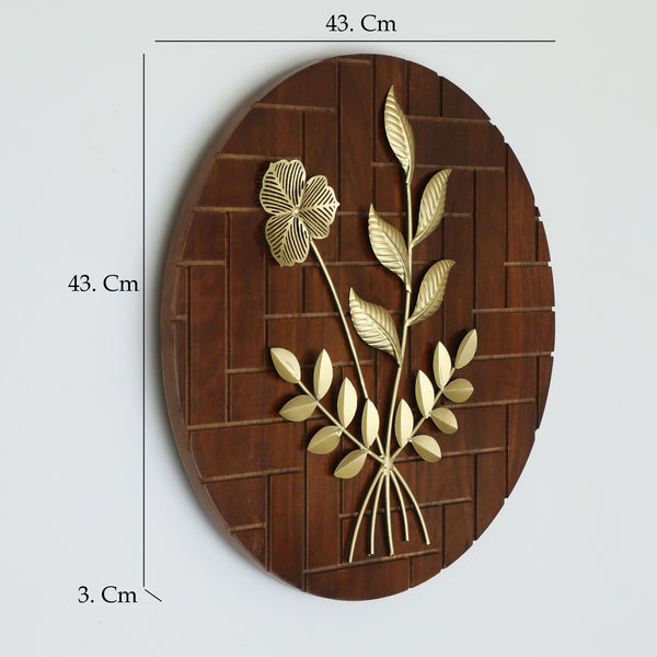 Vedas W Banyu Leaf Wall Decor On Board dimensions