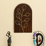 Vedas W Abril Leaf Wall Decor On Wood