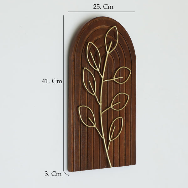 Vedas W Abril Leaf Wall Decor On Wood dimensions