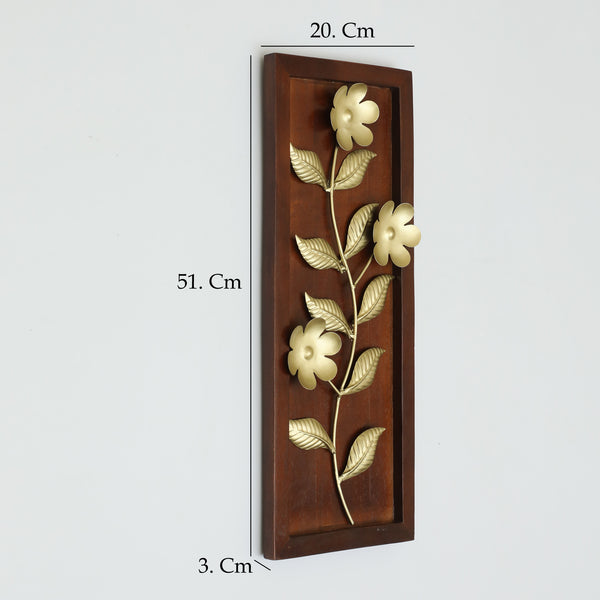 Vedas W Oliver Leaf Wall Decor On Wooden Frame dimensions