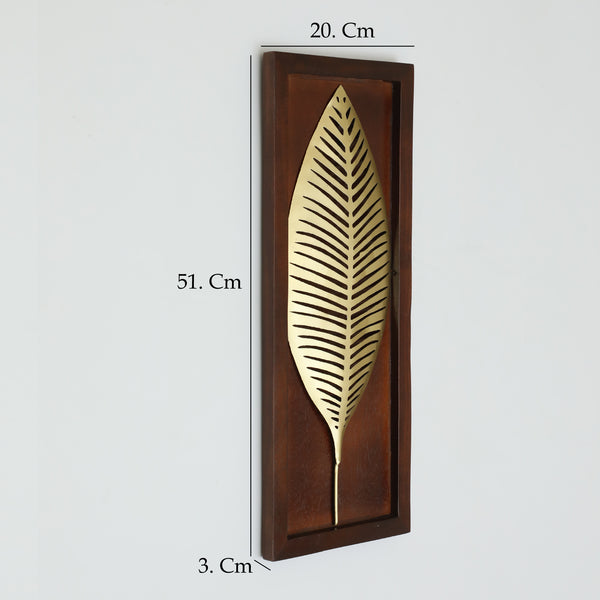 Vedas W Kayla Leaf Wall Decor On Wooden Frame dimensions