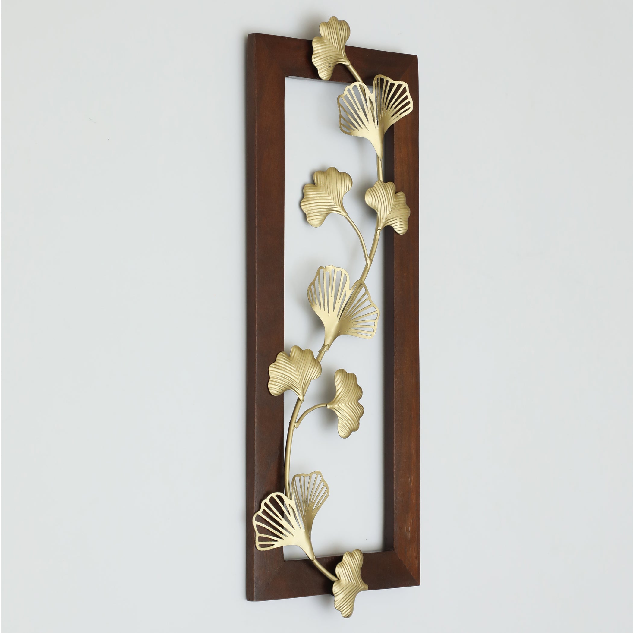 Vedas W-Alex Ginko Bunch Wall Decor on Wooden Frame