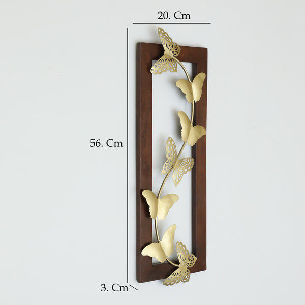 Vedas W--alena Butterfly Wall Decor On Wooden Frame dimensions