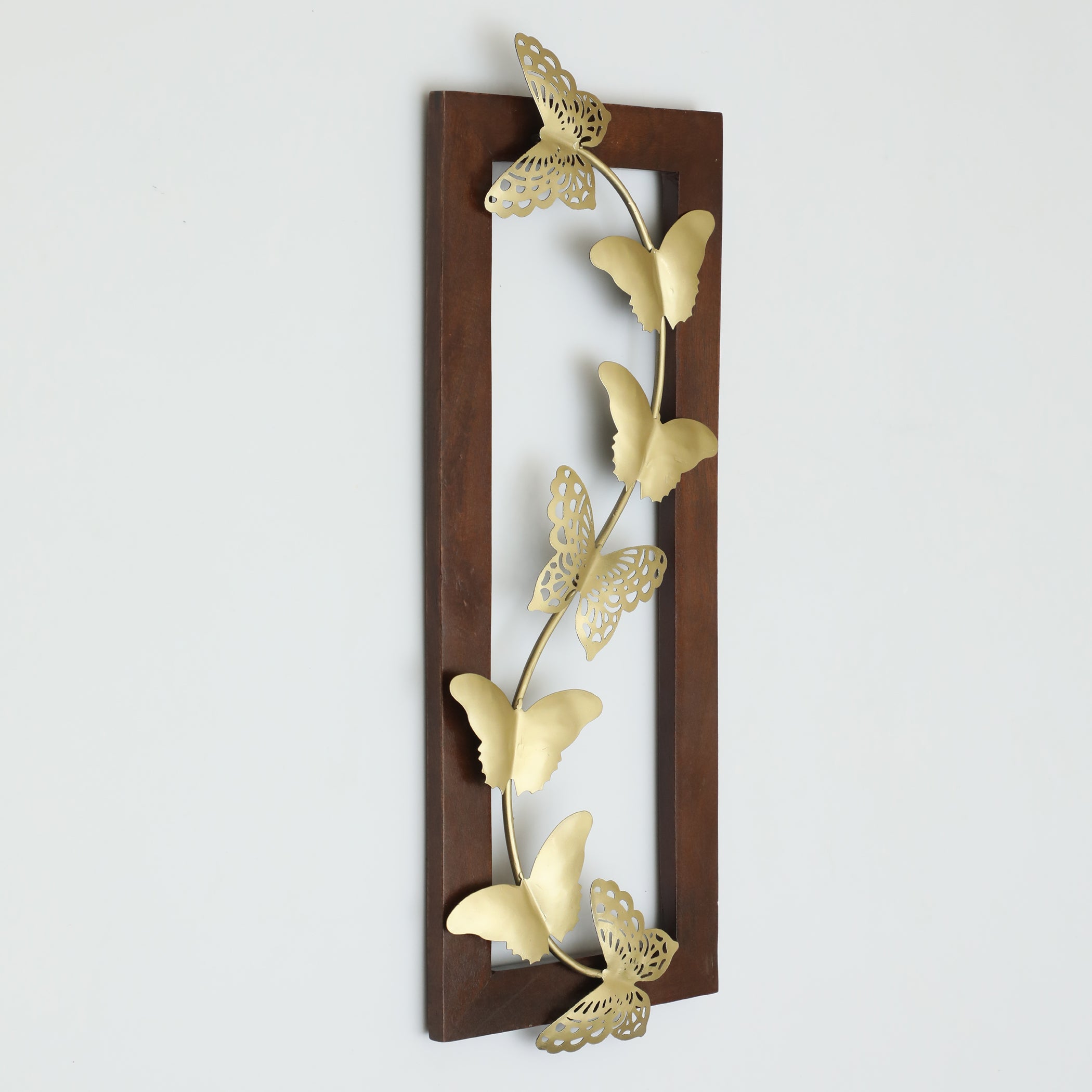 Vedas W--Alena Butterfly Wall Decor on Wooden Frame