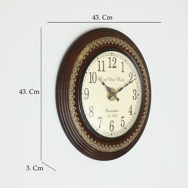 Vedas C Nirav Wooden Wall Clock dimensions